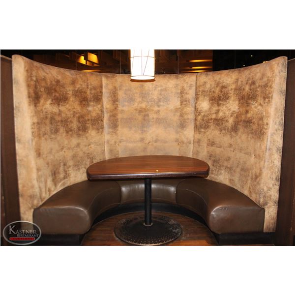 HALF CIRCLE BOOTH SEATING SECTION INCLUDING TABLE