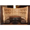 Image 1 : HALF CIRCLE BOOTH SEATING SECTION INCLUDING TABLE