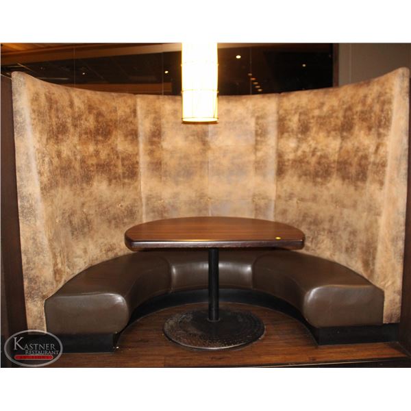 HALF CIRCLE BOOTH SEATING SECTION INCLUDING TABLE