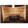 Image 1 : HALF CIRCLE BOOTH SEATING SECTION INCLUDING TABLE