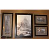 Image 1 : LOT OF 4 FRAMED AND MATTED PICTURES