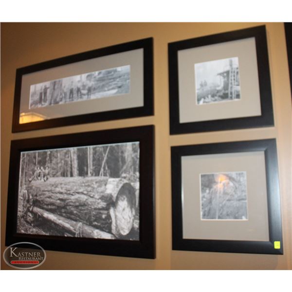 LOT OF 4 FRAMED AND MATTED PICTURES