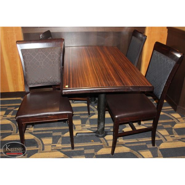 DINING TABLE WITH FOUR DINING CHAIRS
