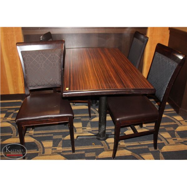 DINING TABLE WITH FOUR DINING CHAIRS