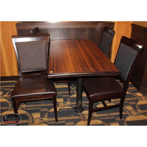 DINING TABLE WITH FOUR DINING CHAIRS