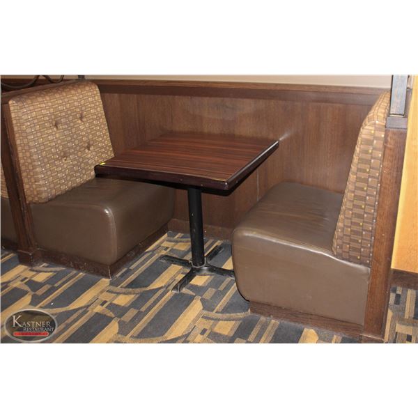 PAIR OF BOOTHS WITH DINING TABLE