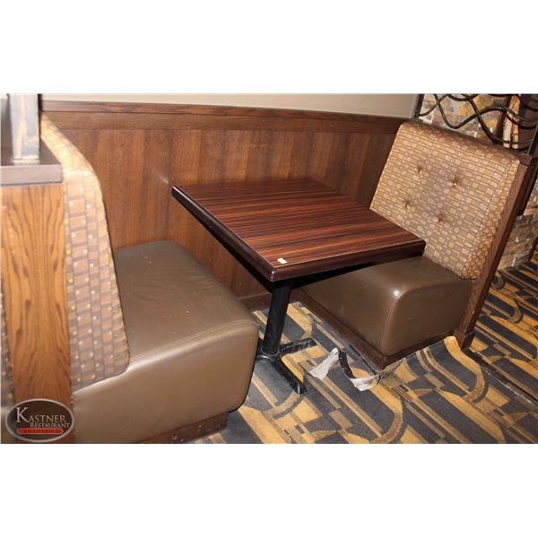 PAIR OF BOOTHS WITH DINING TABLE