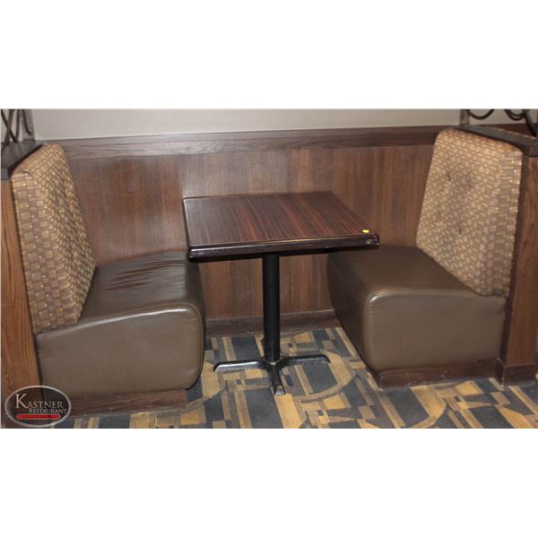 PAIR OF BOOTHS WITH DINING TABLE