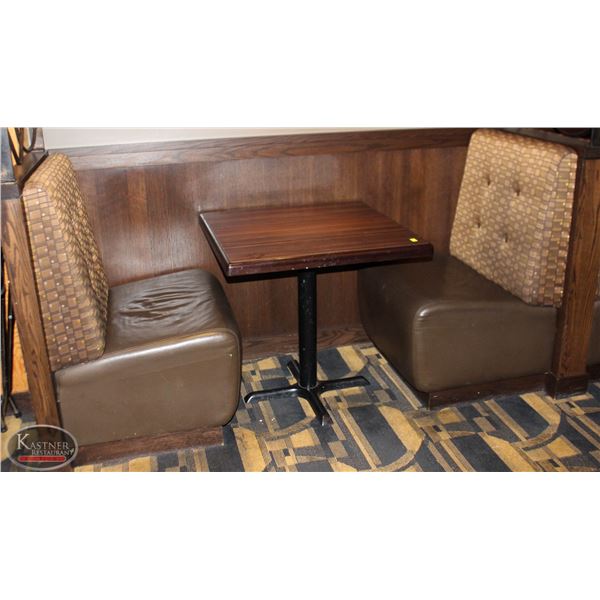 PAIR OF BOOTHS WITH DINING TABLE