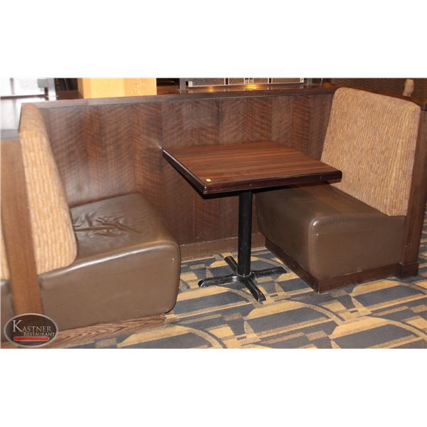 PAIR OF BOOTHS WITH DINING TABLE