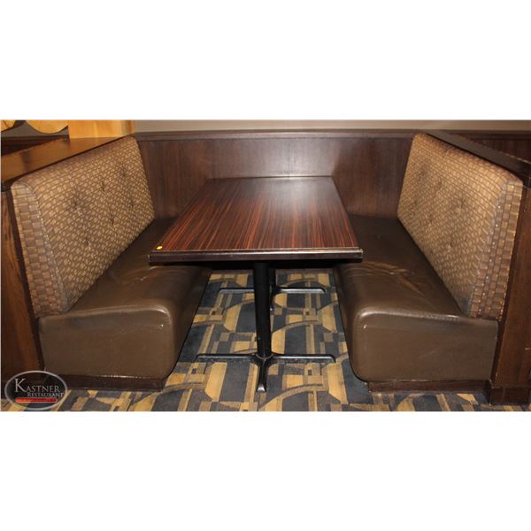 PAIR OF BOOTHS WITH DINING TABLE