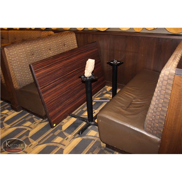 PAIR OF BOOTHS WITH DINING TABLE
