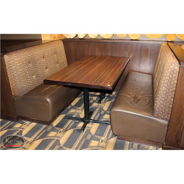 PAIR OF BOOTHS WITH DINING TABLE
