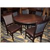 Image 1 : 53" ROUND DINING TABLE WITH 6 DINING CHAIRS