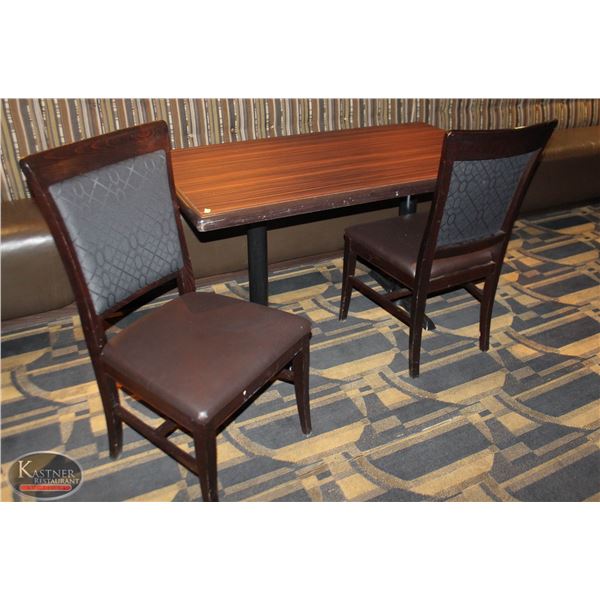 DINING TABLE WITH TWO DINING CHAIRS