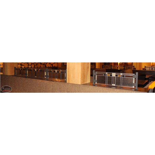 LOT OF 10 STAINED GLASS DIVIDERS WITH POSTS