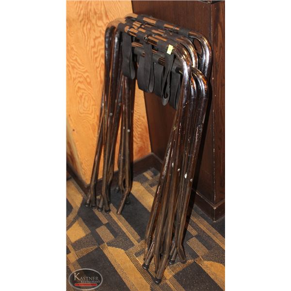 LOT OF 5 SERVING TRAY STANDS