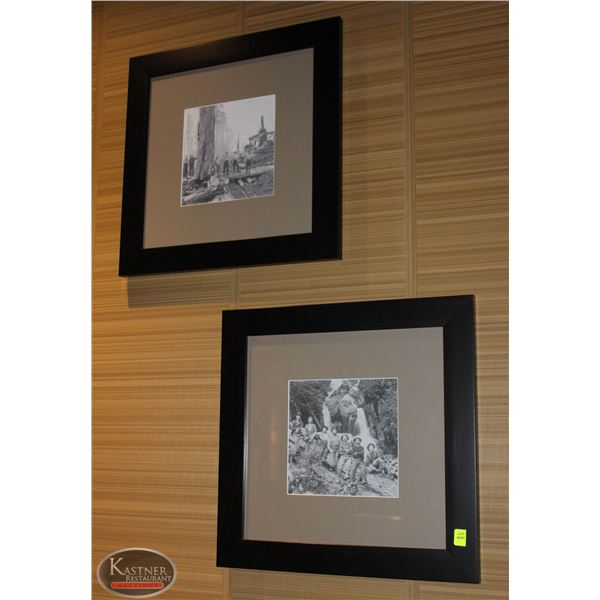 LOT OF 2 FRAMED AND MATTED PICTURES 18"X18"