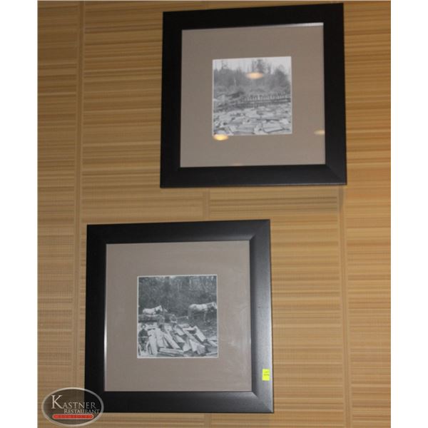 LOT OF 2 FRAMED AND MATTED PICTURES 18"X18"