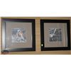 Image 1 : LOT OF TWO FRAMED AND MATTED PICTURES 18"X18"
