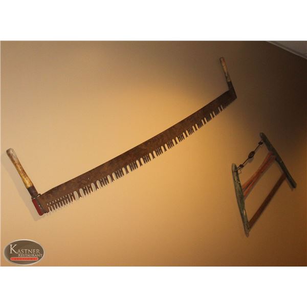 LOT OF TWO ANTIQUE SAWS