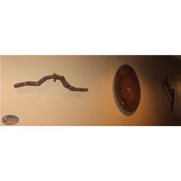 LOT OF ANTIQUE LOGGING TOOLS