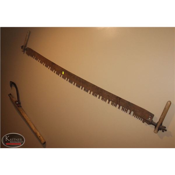 LOT OF TWO ANTIQUE LOGGING TOOLS