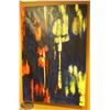 Image 1 : ABSTRACT OIL ON CANVAS PAINTING 48"X72"