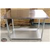 Image 1 : NEW 30"X60"X34" STAINLESS STEEL WORKTABLE W/