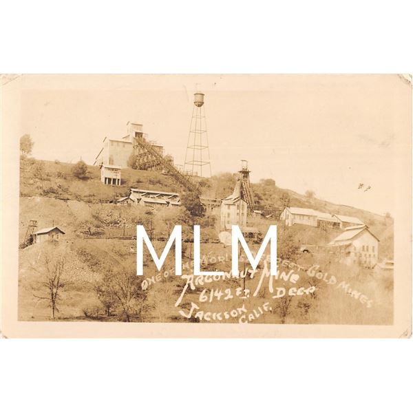 Argonaut Gold Mine Jackson, California Photo Postcard