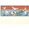 Image 23 : Gisbert Combaz La Mer Scenes of Ocean & Fisherman Set of 12 Postcards
