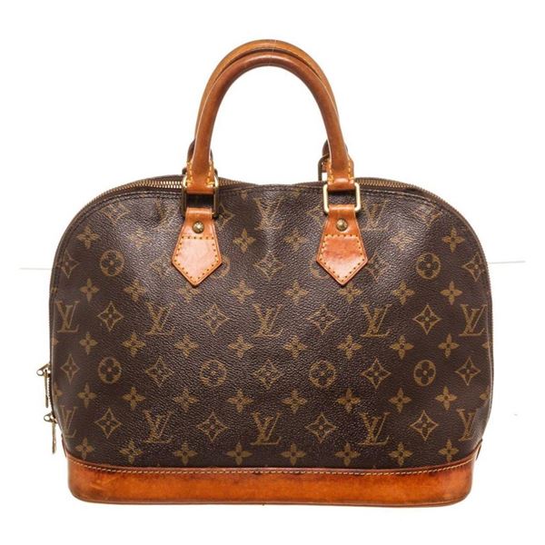 Louis Vuitton Brown Alma MM Satchel Bag