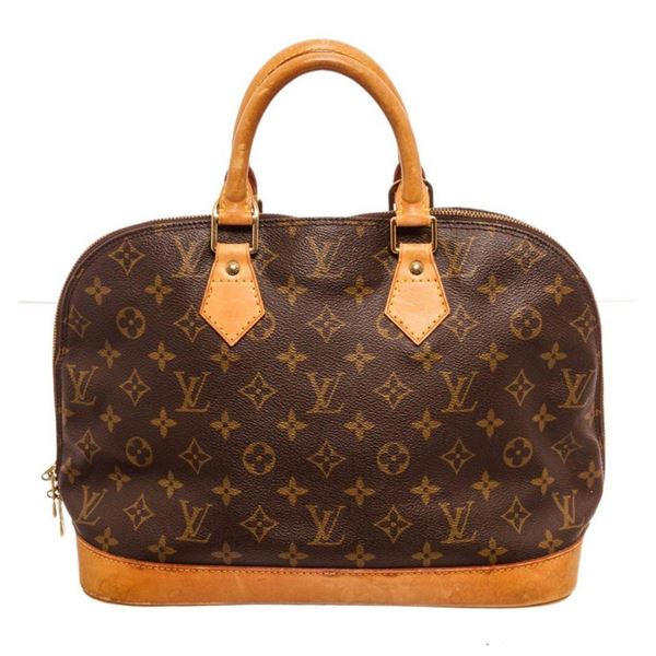 Louis Vuitton Brown Alma MM Satchel Bag
