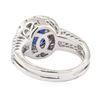 Image 3 : 2.27 ctw Sapphire and Diamond Ring - 18KT White Gold