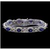 Image 1 : 14KT White Gold 8.85 ctw Sapphire and Diamond Bracelet
