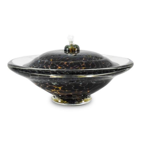 Large Saturn Oil Lamp by GartnerBlade Glass