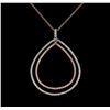 Image 2 : 0.75 ctw Diamond Pendant With Chain - 14KT Two-Tone Gold
