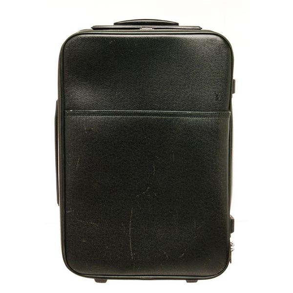 Louis Vuitton Black Leather Pegase 55 Travel Bag