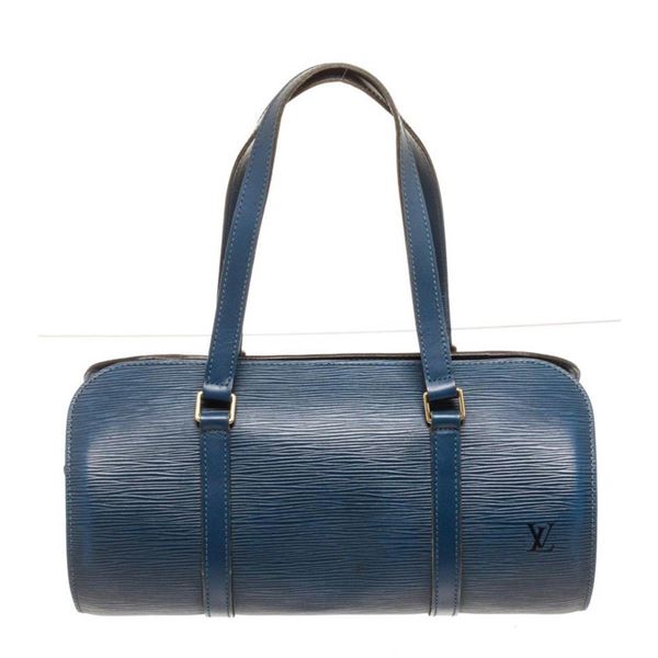 Louis Vuitton Blue Epi Leather Soufflot Shoulder Bag