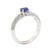 Image 4 : 0.75 ctw Sapphire and Diamond Ring - 18KT White Gold