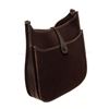 Image 2 : Hermes Brown Leather Evelyne 1 GM Crossbody Bag