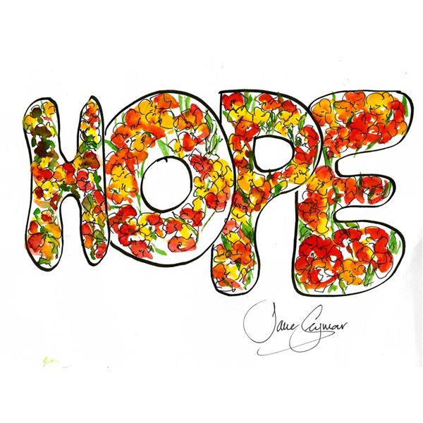 Jane SEYMOUR: HOPE Series II. HOPE with Flowers