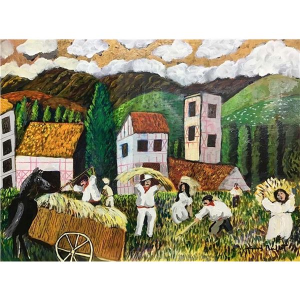 Harvest in the Basque Country by Guy Buffet