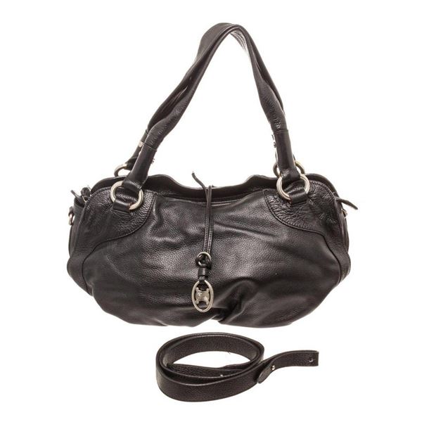 Celine Black Leather Hye Kyo Shoulder Bag