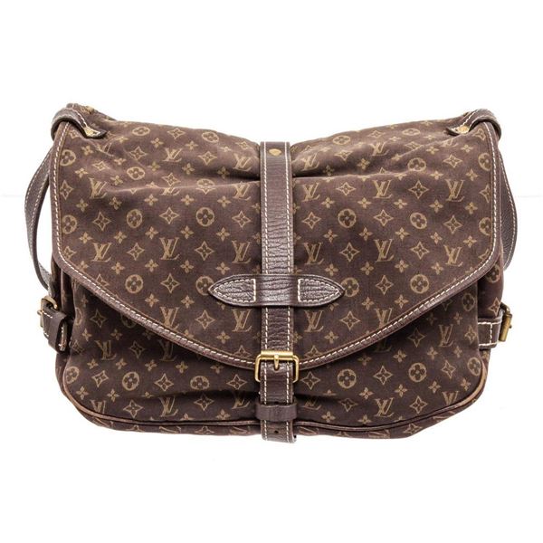 Louis Vuitton Brown Mini Lin Saumur 30cm Shoulder bag