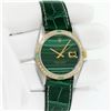 Image 3 : Rolex Datejust Mens 36 Green Malachite Diamond Bezel 18K/SS Oyster Perpetual Wit