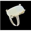 Image 4 : 7.50 ctw Opal and Diamond Ring - 14KT White Gold
