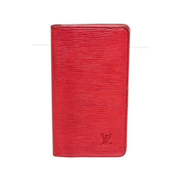 Louis Vuitton Red Leather Long Card Wallet
