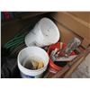 Image 11 : Knaack Rolling Tool Box w/ Contents: Delineators, Wire, Tools, etc
