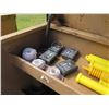 Image 8 : Knaack Rolling Tool Box w/ Contents: Delineators, Wire, Tools, etc